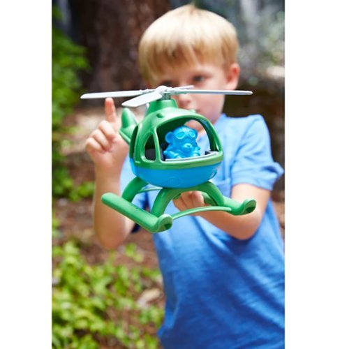 Green Toys Helicopter & Bear Pilot - Green GLOBAL SHIPPING