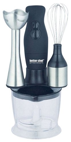  Better Chef - Multi-Pro 3-in-1 Hand Blender, Whisk and Food Processor - Stainless-Steel/Black