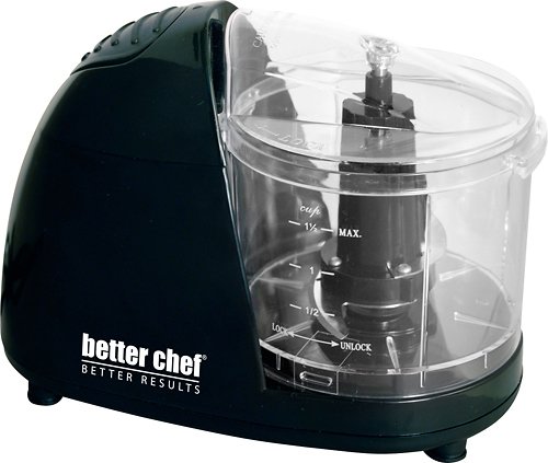  Better Chef - 1-1/2-Cup Compact Chopper - Black