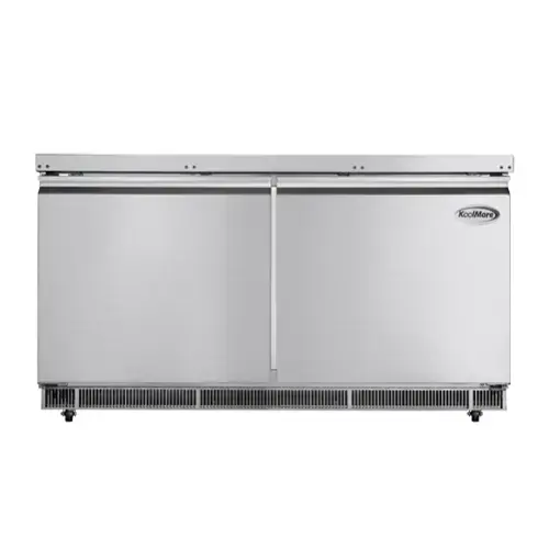 Front. Koolmore - 60 in.  Refrigerated Prep Station Cold Table, Stainless-Steel Refrigerator with 12-Pan (Not Included) Capacity - Stainless-Steel.