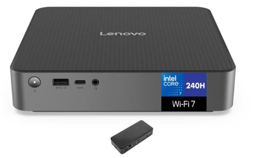  Lenovo - IdeaCentre Mini Desktop (Intel Core 7 240H, 16GB DDR5, 512GB PCIe SSD, Intel Graphics, Win 11 Pro) - Luna Grey