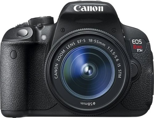  Canon - EOS Rebel T5i DSLR Camera with 18-55mm IS STM Lens - Black