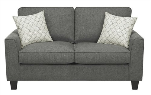 Serta - Astoria 61" Loveseat - Dark Gray-Front_Standard 