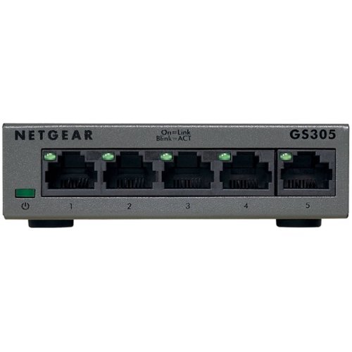  NETGEAR - 5-Port Gigabit Ethernet Switch - Gray