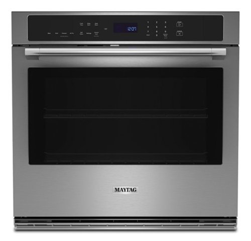 $1599.99, Was $2199.99, 27% Off! Maytag - 30 inch Built-In Single Electric Convection Wall Oven with Air Fry - Stainless Steel dealfomo
