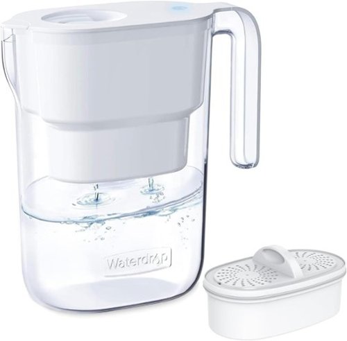 Waterdrop - WD-PT-05W Water Filter Pitcher with 1 Filter, 5X Times Lifetime - White-Front_Standard 