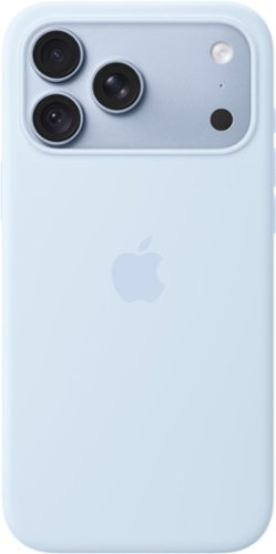 Apple - iPhone 18 Pro Max Silicone Case with MagSafe - Crisp Blue
