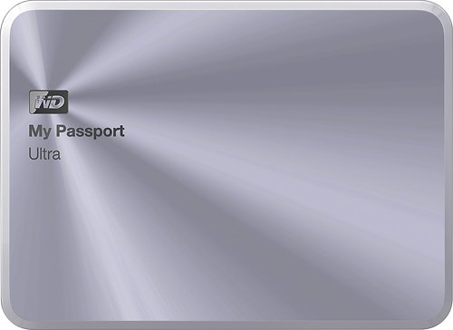  WD - My Passport Ultra Metal Edition 1TB External USB 3.0 Portable Hard Drive - Silver
