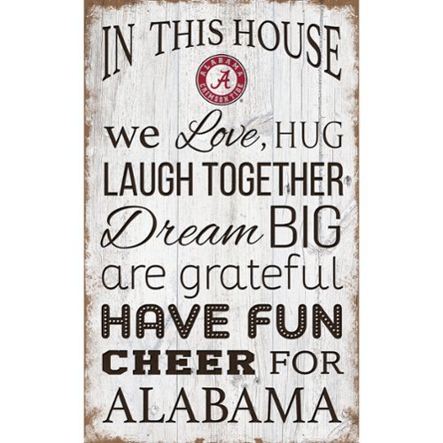 Fan Creations - Alabama Crimson Tide 11'' x 19'' Team In This House Sign - Multicolor-Front_Standard 