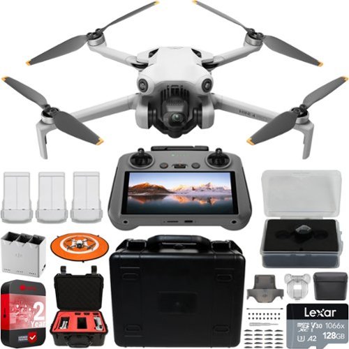 DJI - Mini 4 Pro 4K Drone Fly More Combo Plus + RC 2 Remote + Custom Hard Case Bundle-Front_Standard 