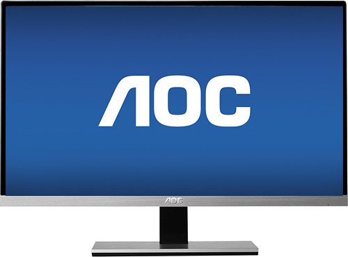  AOC - 23&quot; IPS LED HD Monitor - Black/Silver