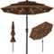 Best Choice Products - 10ft 3-Tier Solar Patio Umbrella w/ 24 LED Lights, Tilt Adjustment, Easy Crank - Brown-Front_Standard