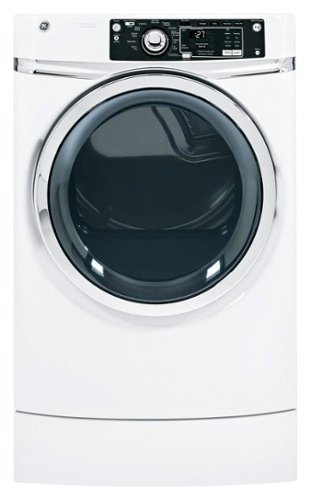  GE - 8.1 Cu. Ft. 12-Cycle Electric Dryer with Steam - White
