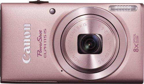  Canon - PowerShot ELPH 115 IS 16.0-Megapixel Digital Camera - Pink