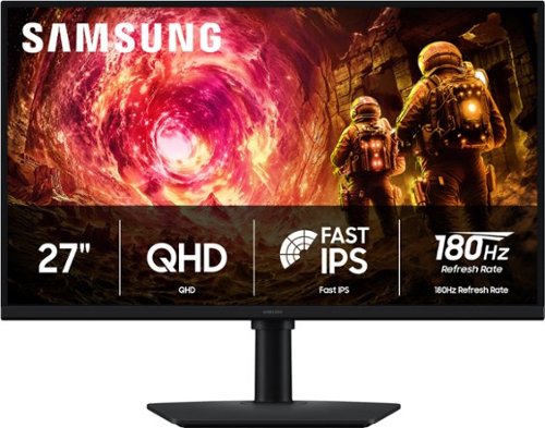 Samsung - 27" Odyssey G5 (G50F) QHD Fast IPS 180Hz 1ms G-Sync & FreeSync Compatible Gaming Monitor (DisplayPort, HDMI) - Black
