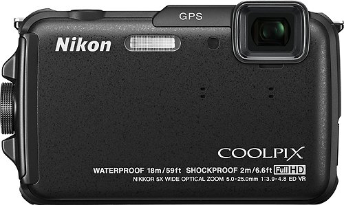  Nikon - Coolpix AW110 16.0-Megapixel Digital Camera - Black