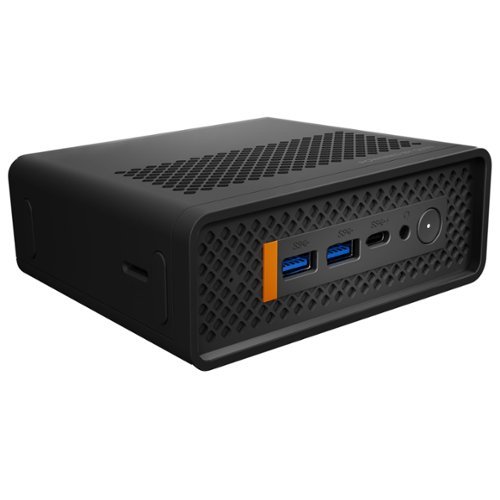 Qian - Atlas 5 Mini PC – Intel Core i5‑1235U, 16GB DDR4, 512GB SSD, Wi‑Fi 6, Dual HDMI, VESA Mount - Black-Front_Standard 