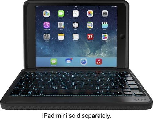  ZAGG - Rugged Folio Keyboard Case for Apple® iPad® mini, iPad mini 2 and iPad mini 3 - Black