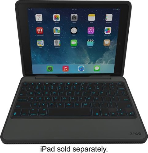  ZAGG - Rugged Folio Keyboard Case for Apple® iPad® Air - Black