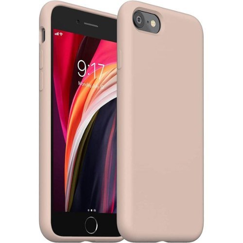 Entronix - Liquid Silicone Case for iPhone 8, 7, SE - Soft Touch Protection - Rose Gold-Front_Standard 