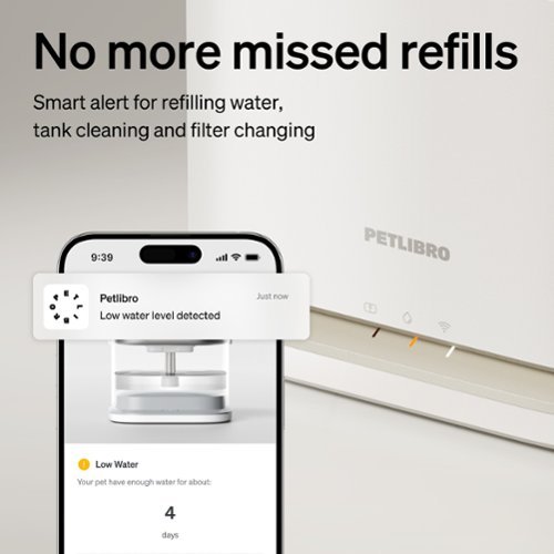 PETLIBRO Dockstream 2 Smart Fountain, App Monitoring 3L Pet Water Fountain - White / Ivory WHERE TO BUY