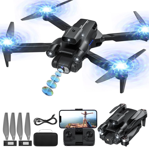 VILINICE - Drone with Camera, FPV Drone with Brushless Motor, One Key Take Off/Landing, Gesture Selfie, 3 Speed Modes-Front_Standard 