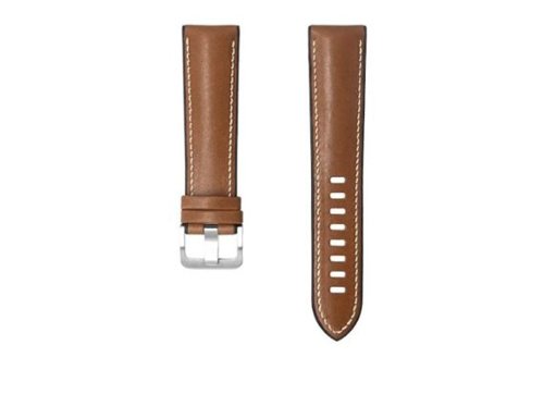 Samsung - Novonappa Hybrid Leather 22mm Watch Strap | Color: - Brown-Front_Standard 
