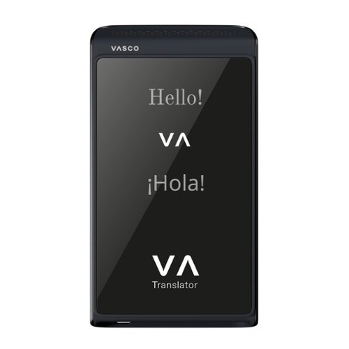 Vasco Electronics - Q1 Multi-Language Translator with Ai Voice Cloning | Up to 113 Languages with Lifetime Internet in Nearly 200 Countries - Phantom Black-Front_Standard 