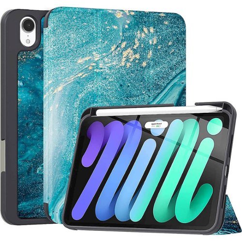 SaharaCase Folio Case for Apple iPad mini (A17 Pro) and Apple iPad mini (6th Generation 2021) - Green Marble WORLDWIDE DELIVERY