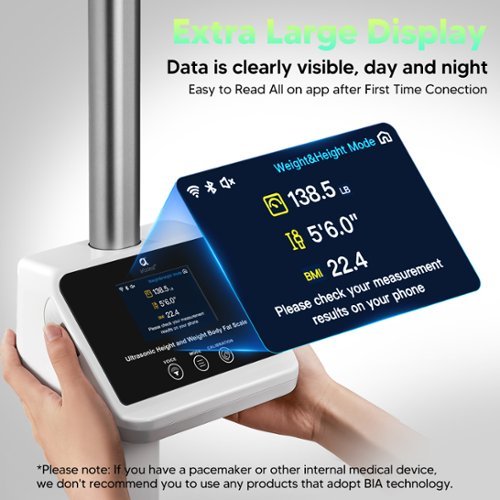 Arboleaf  Digital Physician Scale, FSA HSA Eligible, 11-485lb, 6ft.4.8in - Ivory WORLDWIDE DELIVERY