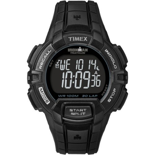 Timex - Men's IRONMAN Rugged 30 44mm Resin Strap Watch - Blackout-Front_Standard 