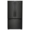Whirlpool - 25.2 Cu. Ft. French Door Refrigerator with Internal Water Dispenser - Black-Front_Standard