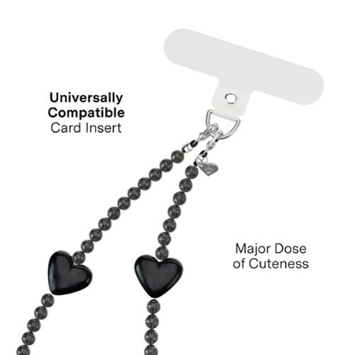 VELVET CAVIAR Phone Charm Wristlet - Black Heart HOW TO BUY