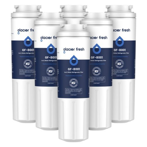 GLACIER FRESH - UKF8001 Compatible with Whirlpool Refrigerator Water Filter 4,EDR4RXD1,6 Pack-Front_Standard 