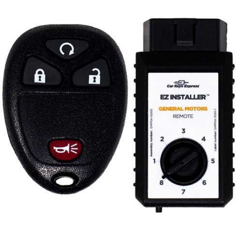 Car Keys Express - Replacement GM Remote - 4 Buttons (Lock, Unlock, Panic, and Remote Start) Includes programming device - Black