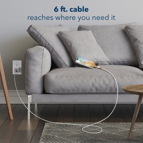 Insignia™ 65W Wall Charger with 6 ft. USB-C Cable for Smartphones, Tablets, Laptops, and More - White GLOBAL SHIPPING