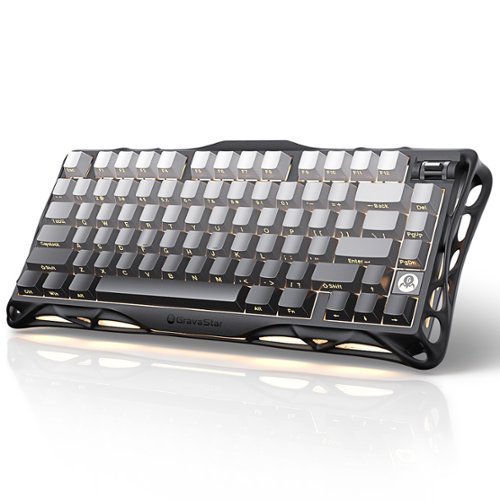 GravaStar - Mercury K1 75% Wireless Mechanical Gaming Keyboard - Gradient Black-Front_Standard 