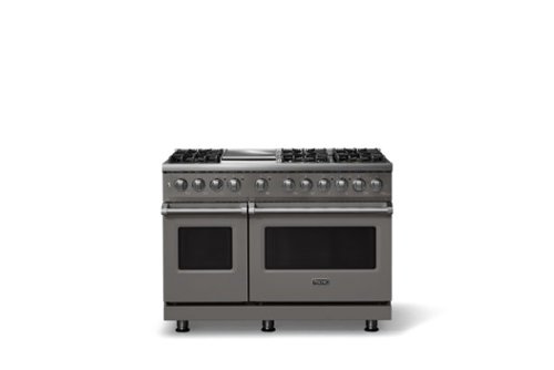 Viking - Pro 5 Series 7.3 Cu. Ft. Freestanding Sealed 6 Burner Dual Fuel Convection Range/Griddle - Damascus Gray - Damascus Gray
