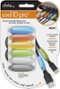 Paris Dotz - Cord ID Pro Cable Identifiers (12-Count) - Gray/Lime/Yellow/Orange/Blue/Clear-Angle_Standard