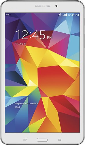  Samsung - Galaxy Tab 4 8.0 Wi-Fi + 4G LTE - 16GB (AT&amp;T) - White