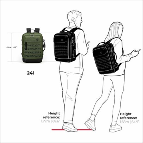 Swissdigital Design BERG L TSA-Friendly Backpack With USB Charging Port RFID Protection and Fits Up to 16″ Laptop - Dark Green BUY IN UK