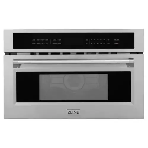 Front. ZLINE - ZLINE 30 in. 1.6 cu. ft. Built-in Convection Microwave Oven in Stainless Steel with Speed and Sensor Cooking (MWO-30) - Stainless Steel.