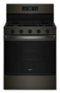 Whirlpool - 30 in. Wide 5 burners 5.0 cu. ft. Freestanding Gas Range with Air Cooking Technology - Black Stainless Steel-Front_Standard