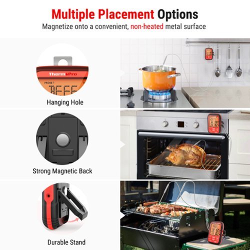 ThermoPro Dual Probe Wireless Meat Thermometer - Red HOW TO BUY