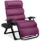 Best Choice Products - Oversized Zero Gravity Chair, Folding Recliner w/ Removable Cushion, Side Tray - Amethyst Purple-Front_Standard
