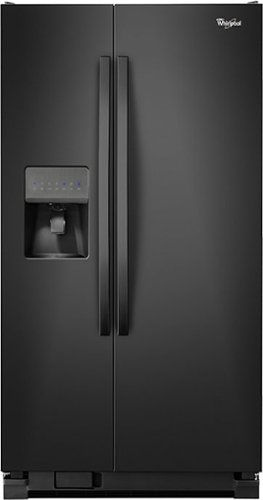  Whirlpool - 24.5 Cu. Ft. Side-by-Side Refrigerator with Thru-the-Door Ice and Water - Black