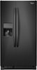 Whirlpool - 24.5 Cu. Ft. Side-by-Side Refrigerator with Thru-the-Door Ice and Water - Black-Front_Standard