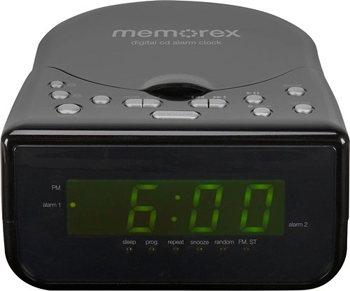  Memorex - CD Alarm Clock Radio - Black