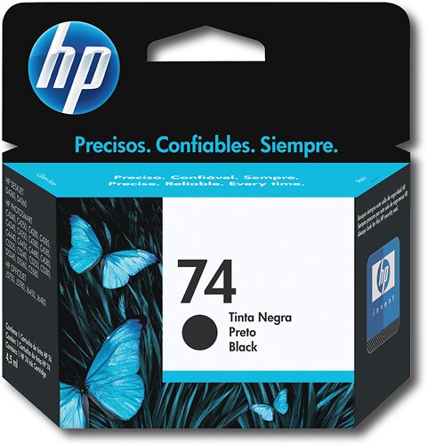  HP - 74 Standard Capacity - Black Ink Cartridge - Black