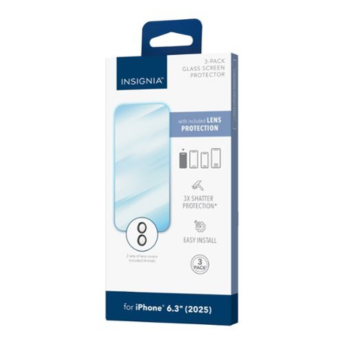 Insignia™ Glass Screen Protector with Lens Protection for Apple iPhone 17(3-Pack) - Clear SHOP ONLINE